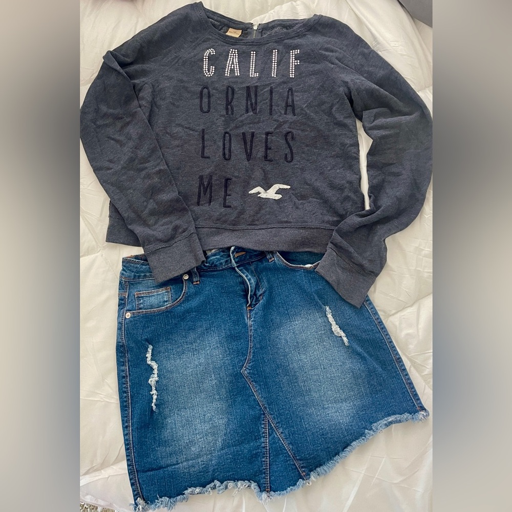 Hollister Woven Sweater Top Size Medium